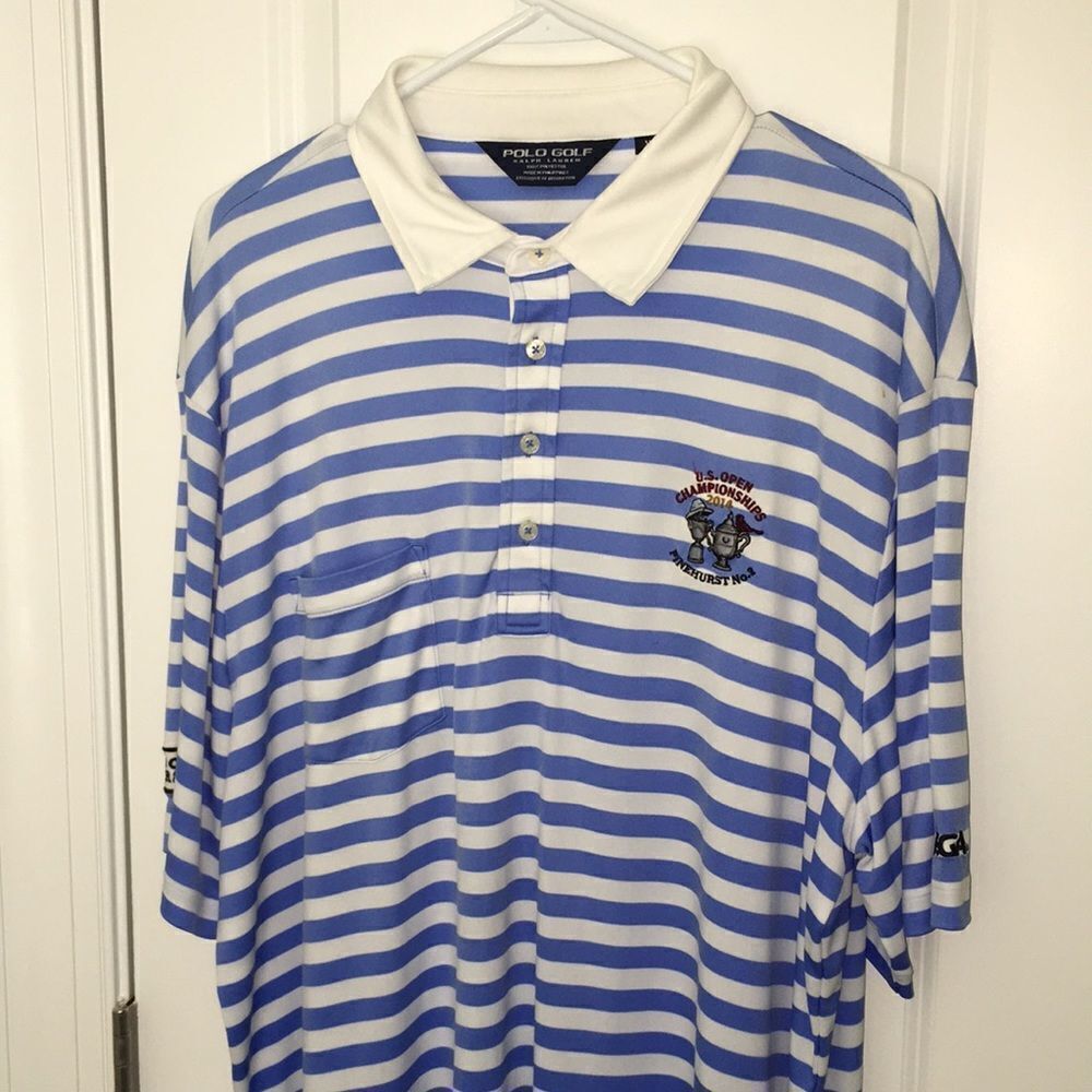 Polo Ralph Lauren USGA 2014 US OPEN Pinehurst Carolina Blue Golf Shirt Marshall